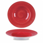 CHURCHILL SUPER VITRIFIED STONECAST BERRY RED WIDE RIM BOWL 16.5OZ
