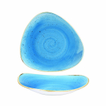 CHURCHILL SUPER VITRIFIED STONECAST CORNFLOWER BLUE TRIANGULAR BOWL 21.1OZ