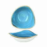 CHURCHILL SUPER VITRIFIED STONECAST CORNFLOWER BLUE TRIANGULAR BOWL 9OZ