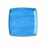 CHURCHILL SUPER VITRIFIED STONECAST CORNFLOWER BLUE DEEP SQUARE PLATE 10.6"