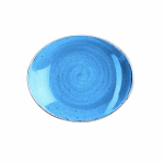 CHURCHILL SUPER VITRIFIED STONECAST CORNFLOWER BLUE OVAL PLATE 7.6X6.3"
