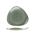 CHURCHILL SUPER VITRIFIED STONECAST PEPPERCORN GREY TRIANGULAR PLATE 7.6"