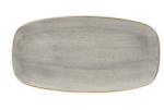 CHURCHILL SUPER VITRIFIED STONECAST PEPPERCORN GREY CHEF'S OBLONG PLATE 14X7.4"