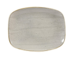 CHURCHILL SUPER VITRIFIED STONECAST PEPPERCORN GREY CHEF'S OBLONG PLATE 10.3X8"