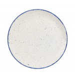 CHURCHILL SUPER VITRIFIED STONECAST HINTS INDIGO BLUE COUPE PLATE 11.3"