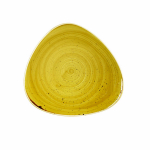 CHURCHILL SUPER VITRIFIED STONECAST MUSTARD SEED TRIANGULAR PLATE 12.2"