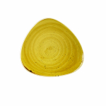 CHURCHILL SUPER VITRIFIED STONECAST MUSTARD SEED TRIANGULAR PLATE 9"