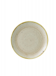CHURCHILL SUPER VITRIFIED STONECAST NUTMEG CREAM COUPE PLATE 8.5"