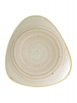 CHURCHILL SUPER VITRIFIED STONECAST NUTMEG CREAM TRIANGULAR PLATE 12.2"