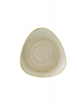 CHURCHILL SUPER VITRIFIED STONECAST NUTMEG CREAM TRIANGULAR PLATE 7.6"