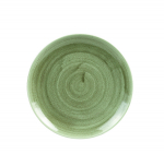 CHURCHILL SUPER VITRIFIED STONECAST PATINA BURNISHED GREEN COUPE PLATE 8.5"
