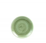 CHURCHILL SUPER VITRIFIED STONECAST PATINA BURNISHED GREEN COUPE PLATE 6.5"