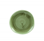 CHURCHILL SUPER VITRIFIED STONECAST PATINA BURNISHED GREEN ORGANIC PLATE 7.3"