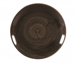 CHURCHILL SUPER VITRIFIED STONECAST PATINA IRON BLACK COUPE PLATE 11.3"