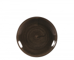 CHURCHILL SUPER VITRIFIED STONECAST PATINA IRON BLACK COUPE PLATE 6.5"