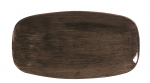CHURCHILL SUPER VITRIFIED STONECAST PATINA IRON BLACK OBLONG PLATE 14X7.4"