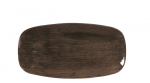 CHURCHILL SUPER VITRIFIED STONECAST PATINA IRON BLACK OBLONG PLATE 11.7X6"