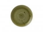 CHURCHILL SUPER VITRIFIED STONECAST PLUME OLIVE COUPE PLATE 10.2"