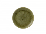 CHURCHILL SUPER VITRIFIED STONECAST PLUME OLIVE COUPE PLATE 8.5"