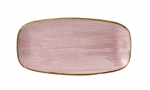CHURCHILL SUPER VITRIFIED STONECAST PETAL PINK OBLONG PLATE 11.7X6"
