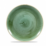 CHURCHILL SUPER VITRIFIED STONECAST SAMPHIRE GREEN COUPE PLATE 10.2"
