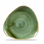 CHURCHILL SUPER VITRIFIED STONECAST SAMPHIRE GREEN TRIANGULAR PLATE 9"