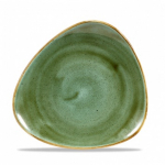 CHURCHILL SUPER VITRIFIED STONECAST SAMPHIRE GREEN TRIANGULAR PLATE 7.6"