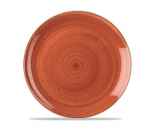 CHURCHILL SUPER VITRIFIED STONECAST SPICED ORANGE COUPE PLATE 10.2"