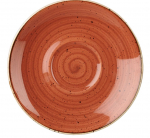CHURCHILL SUPER VITRIFIED STONECAST SPICED ORANGE SAUCER 6.1"
