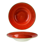 CHURCHILL SUPER VITRIFIED STONECAST SPICED ORANGE WIDE RIM BOWL 16.5OZ
