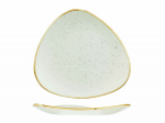 CHURCHILL SUPER VITRIFIED STONECAST BARLEY WHITE TRIANGULAR PLATE 9"