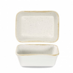 CHURCHILL SUPER VITRIFIED STONECAST BARLEY WHITE RECTANGULAR DISH 21.1OZ