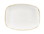 CHURCHILL SUPER VITRIFIED STONECAST BARLEY WHITE CHEF'S OBLONG PLATTER 13.5X9.2"