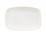CHURCHILL SUPER VITRIFIED STONECAST BARLEY WHITE CHEF'S OBLONG PLATE 11.8X7.8"