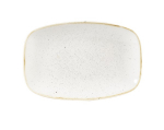 CHURCHILL SUPER VITRIFIED STONECAST BARLEY WHITE CHEF'S OBLONG PLATE 9.3X6.2"