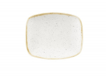 CHURCHILL SUPER VITRIFIED STONECAST BARLEY WHITE CHEF'S OBLONG PLATE 6X5"
