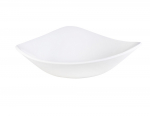 CHURCHILL SUPER VITRIFIED WHITE VELLUM TRIANGULAR BOWL 13OZ