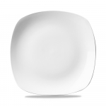 CHURCHILL SUPER VITRIFIED WHITE X SQUARED SQUARE PLATE 9.9"