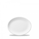 CHURCHILL SUPER VITRIFIED WHITE OVAL PLATE 8"