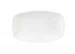 CHURCHILL SUPER VITRIFIED WHITE X SQUARED CHEF'S OBLONG PLATE 7.9X4.8"