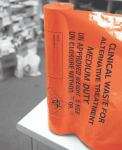 CLINICAL WASTE SACK 15X28X39" 90L MEDIUM DUTY ORANGE CM426