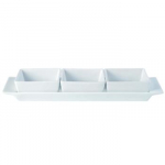 DPS PORCELITE CREATIONS SET 3 BOWLS & TRAY 11.4X3.5"