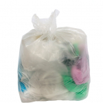 CLEAR REFUSE SACK MEDIUM DUTY 90LTR/10KG 18 X 29 X 38"