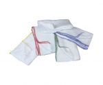 CLEANWORKS DISHCLOTHS WHITE WITH COLOURED EDGE