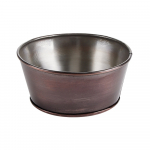 ANTIQUE SILVER RANGE SERVICE BOWL ANTIQUE COPPER 16CM