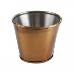 ANTIQUE SILVER RANGE SIDES BUCKET ANTIQUE BRASS 11CM