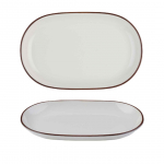 MODEST BROWN OVAL PLATTER 33 X  21CM / 13" X 8.25"