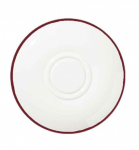 MODEST MAROON DOUBLE WELL SAUCER 16CM / 6.25"