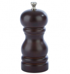 5" BROWN RUBBER WOOD PEPPER MILL