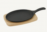 CAST IRON OVAL SIZZLER SET 27.8X19.5X1.7CM